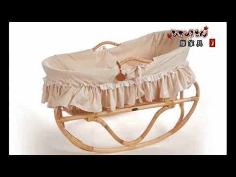 籐ゆりかご【マット/フリル付】｜BA-002 | ラタンゆりかご・ラタン 