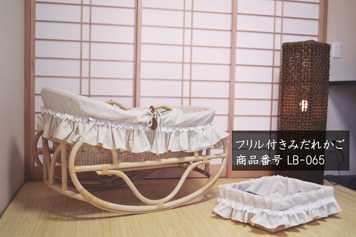 籐ゆりかご【マット付】｜BA-002 | 籐家具職人の店みうらラタン