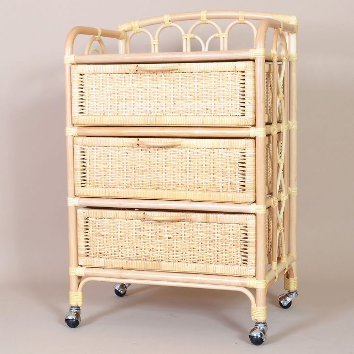 ラタン製 3段ランドリーラック キャスター付き 楽天市場】アジアン家具 ラタン 3段ランドリーラック チェスト
