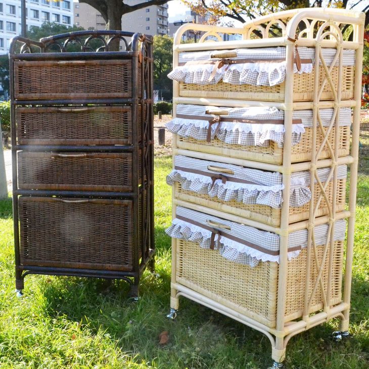 4段ランドリー｜LB-088｜ラタンランドリー棚・籐ランドリー棚｜ 籐