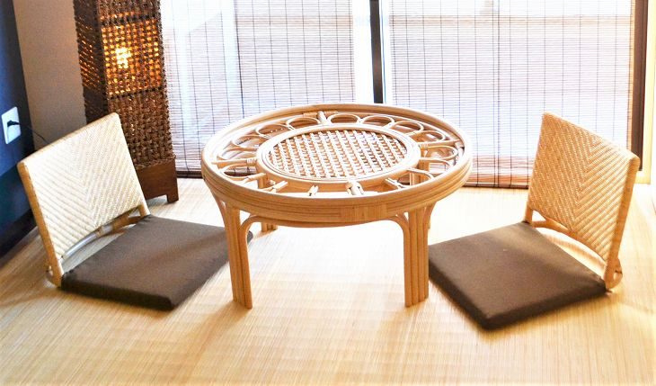 籐座椅子｜ZA-01｜ラタンチェア・座椅子・籐椅子｜籐家具職人の