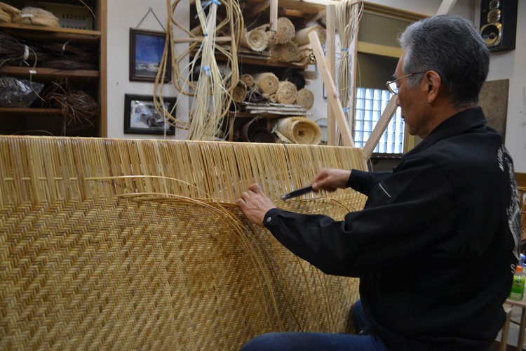 鹿田産業 籐本手織り網代編み籐座布団5枚組　未使用保管品購入¥105.000 鹿田産業 籐本手織り網代編み籐座布団5枚組 未使用品 籐