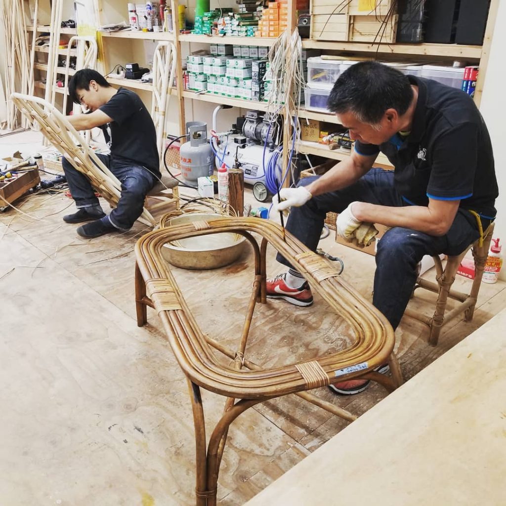 テーブル修理 籐家具職人の店みうらラタン