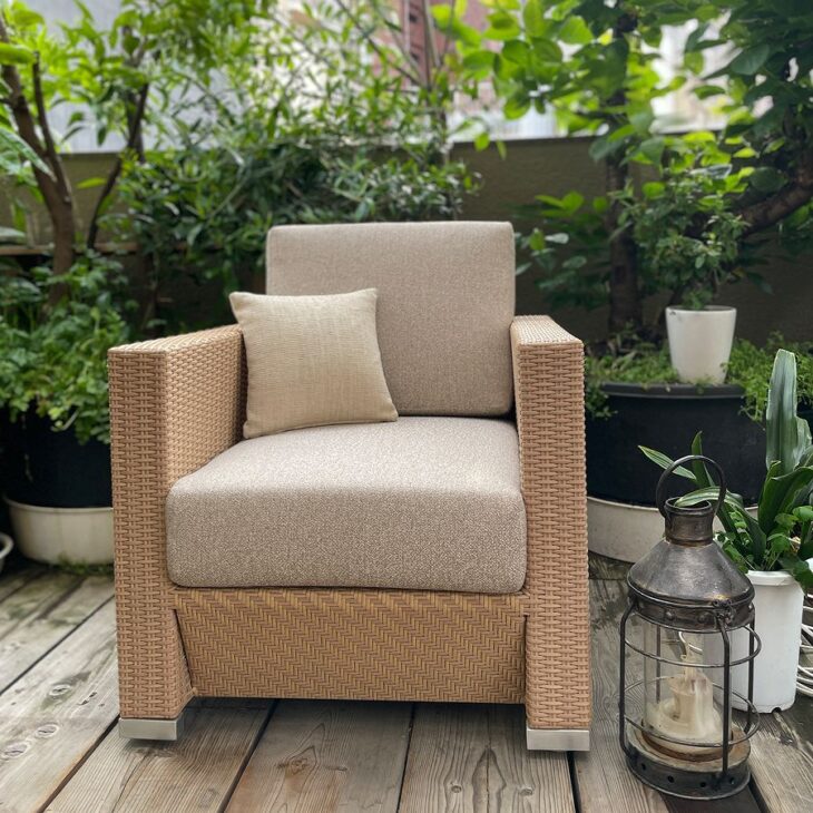 人工ラタンソファ「ラルジュ(large)」1シート（copa）ナチュラル