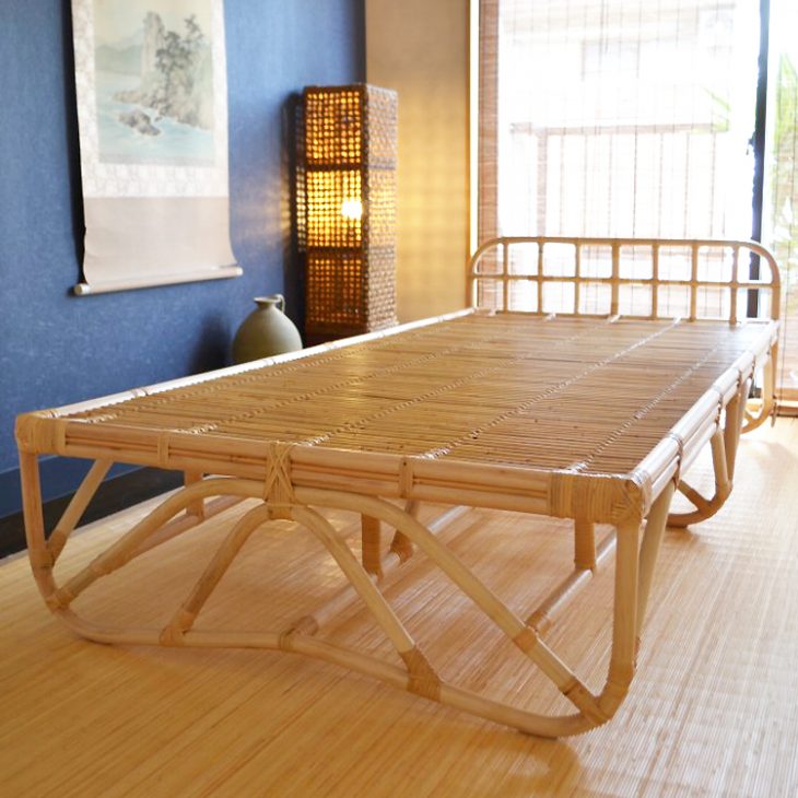 ラタンベッド ブラウン みうらラタン ラタンベッド・籐ベッド｜ 籐家具職人の店みうらラタン ｜国産