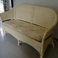 超希少品 廃盤品 ラブチェア ラタン製 ハンドメイド 東谷 TTF-922 東谷 ラブチェア TTF-922（直送品） - アスクル