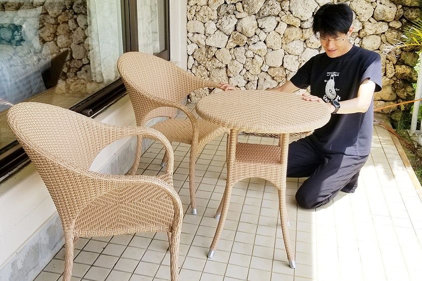 アジアン家具 ガーデンテーブル Rimba 人工ラタン 屋外家具 ブロンズ 07 楽天市場】【5%オフクーポン解禁】人工ラタン ラタン ガーデンテーブル