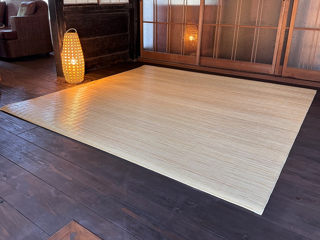 籐むしろラグ200cm×200cm