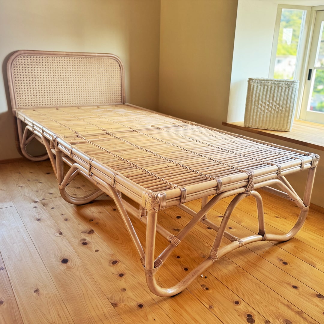 ラタンベッド ブラウン みうらラタン ラタンベッド ブラウン みうらラタン