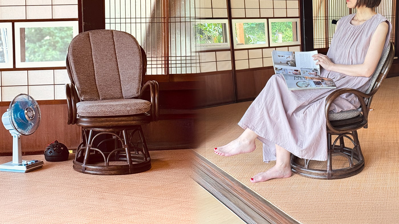 コンパクトな造りでも、<br>ゆったりの座りごこち<br>「ベルデ回転チェア」