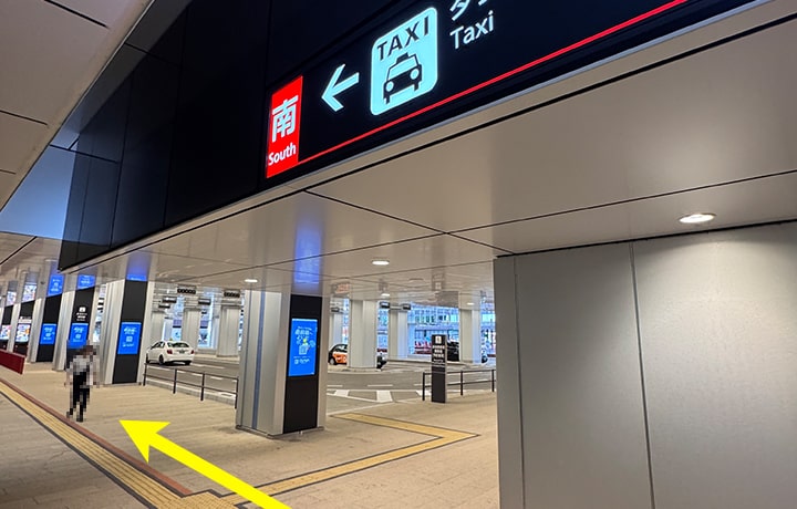 ※タクシー乗り場の案内